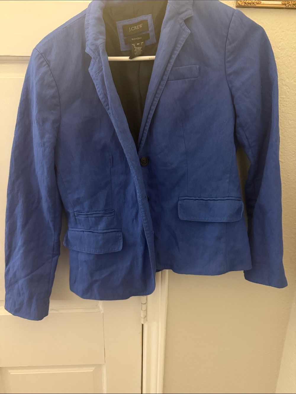 J. Crew Cobalt Blue Cotton Tailored Blazer
